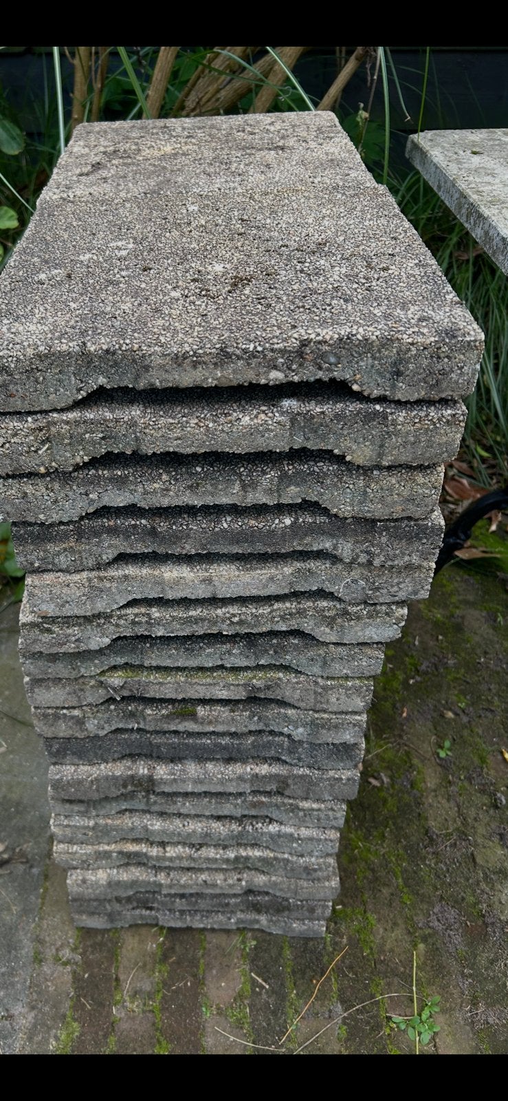 Drainagetegels 113 stuks, Tuin en Terras, Gebruikt, Beton, Terrastegels, 5 tot 10 m²