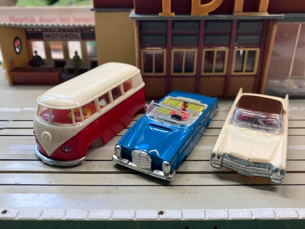 Faller AMS 3 kapjes Cadillac VW Bus Mercedes 300se cabriolet, Kinderen en Baby's, Speelgoed | Racebanen, Ophalen of Verzenden