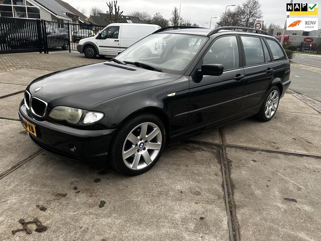 BMW 3-serie Touring 318i Executive 2003! Climatronic! Nette, Auto's, BMW, Zwart, Handgeschakeld, Grijs, Onderhoudsboekje