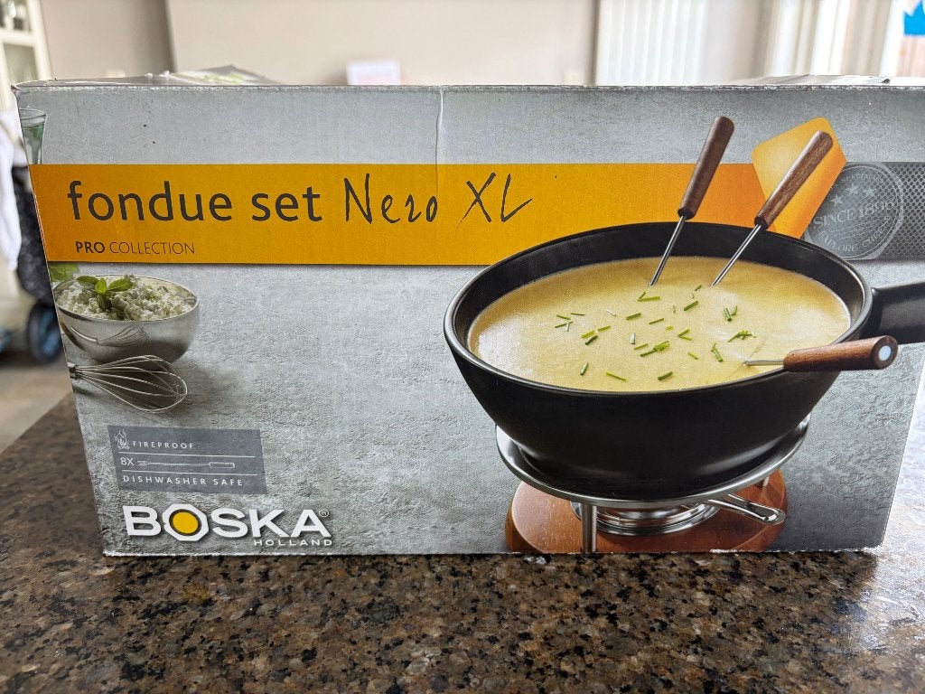 Kaasfondue set nero xl boska, Ophalen, Nieuw
