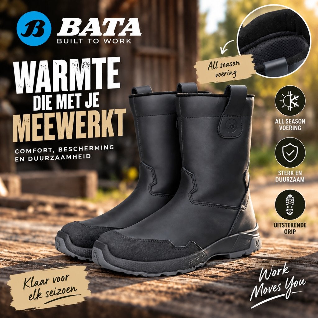 Bata Summ S3 Werklaarzen - Veiligheid en Comfort, Zwart, Nieuw, Ophalen of Verzenden, Info@bataindustrials.com