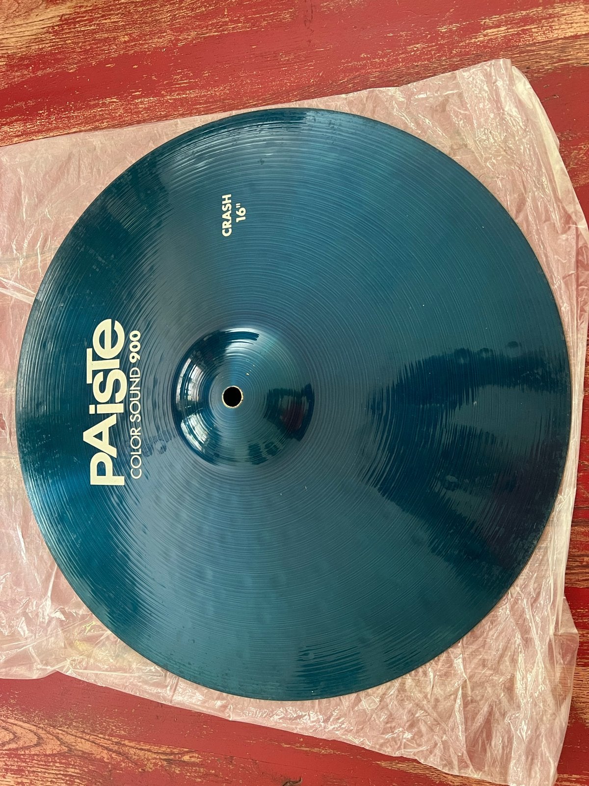 Paiste 900 Colorsound Blue 16” Crash Cimbaal, Ophalen of Verzenden, Gebruikt, Drums of Percussie