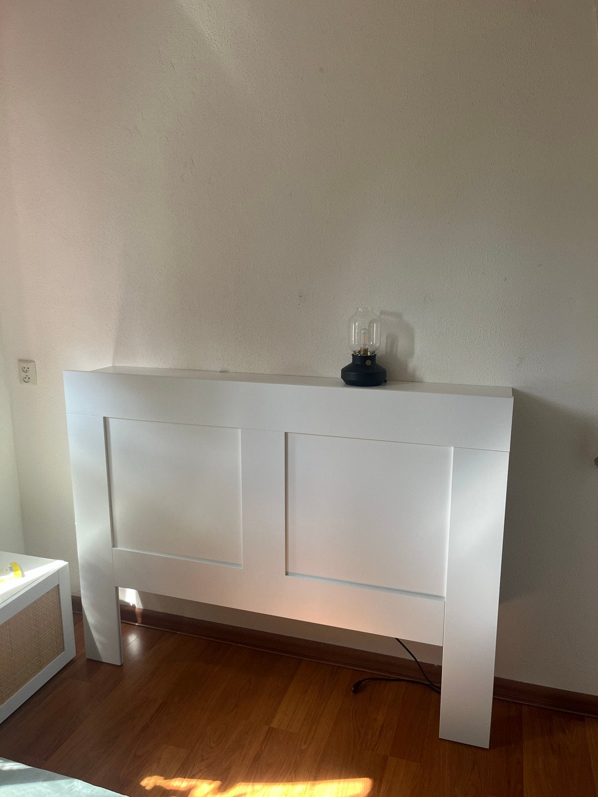 IKEA BRIMNES hoofdbord 146cm - Zo goed als nieuw, Ophalen, Wit, Tweepersoons, 140 cm