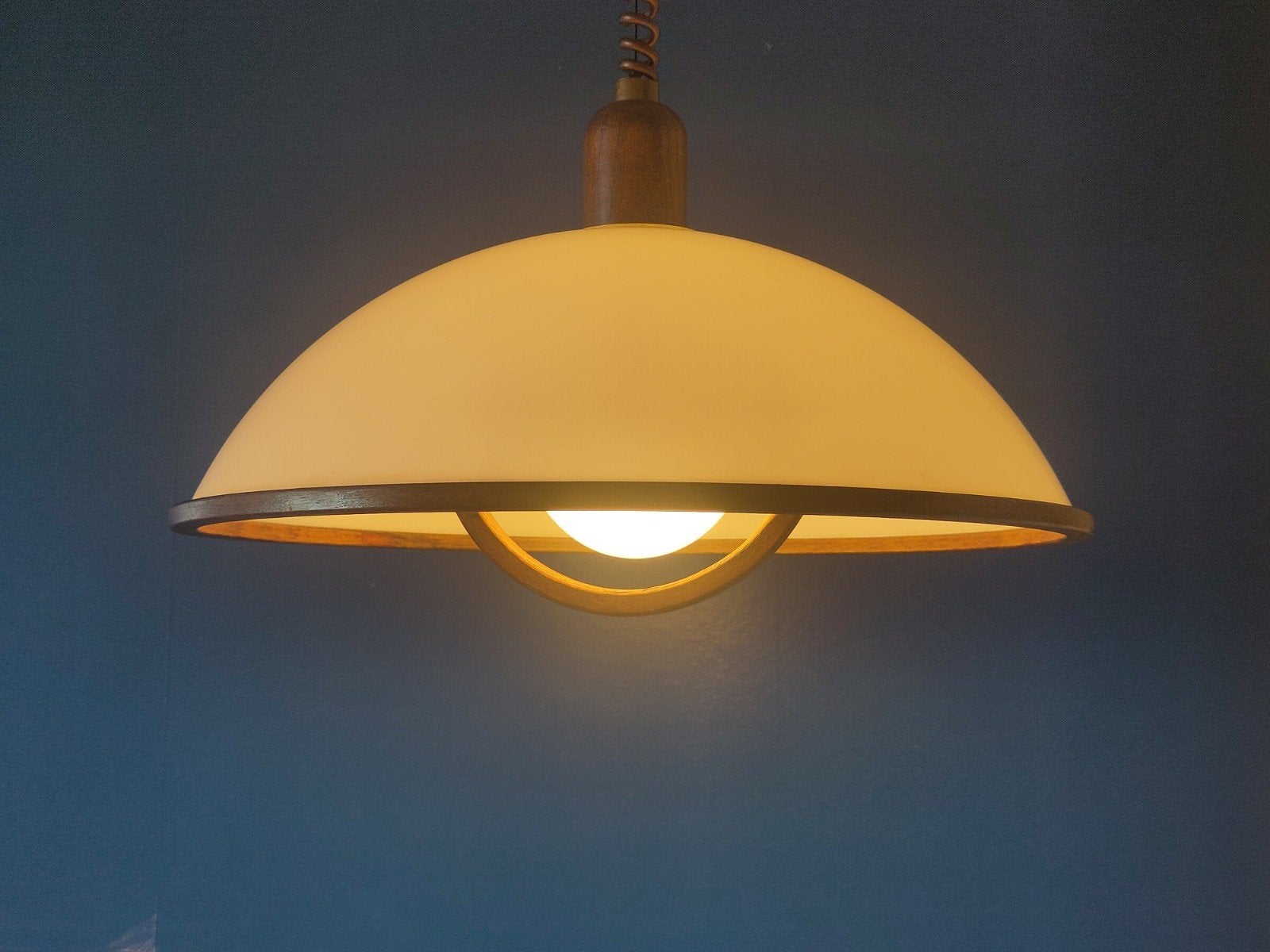 Vintage mushroom lamp Steinhauer hanglamp space age plexi, Hout, Gebruikt, ., .