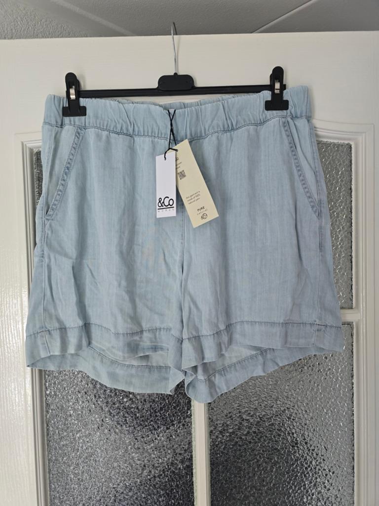 Nieuw &co woman andcowoman and cowoman xl short jeans, Kort, Blauw, Maat 46/48 (XL) of groter, Nieuw
