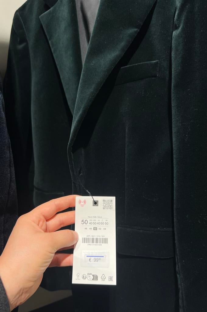 Stijlvolle Groene Fluweel Blazer - Maat 50, Ophalen of Verzenden, Nieuw, Maat 48/50 (M), Groen
