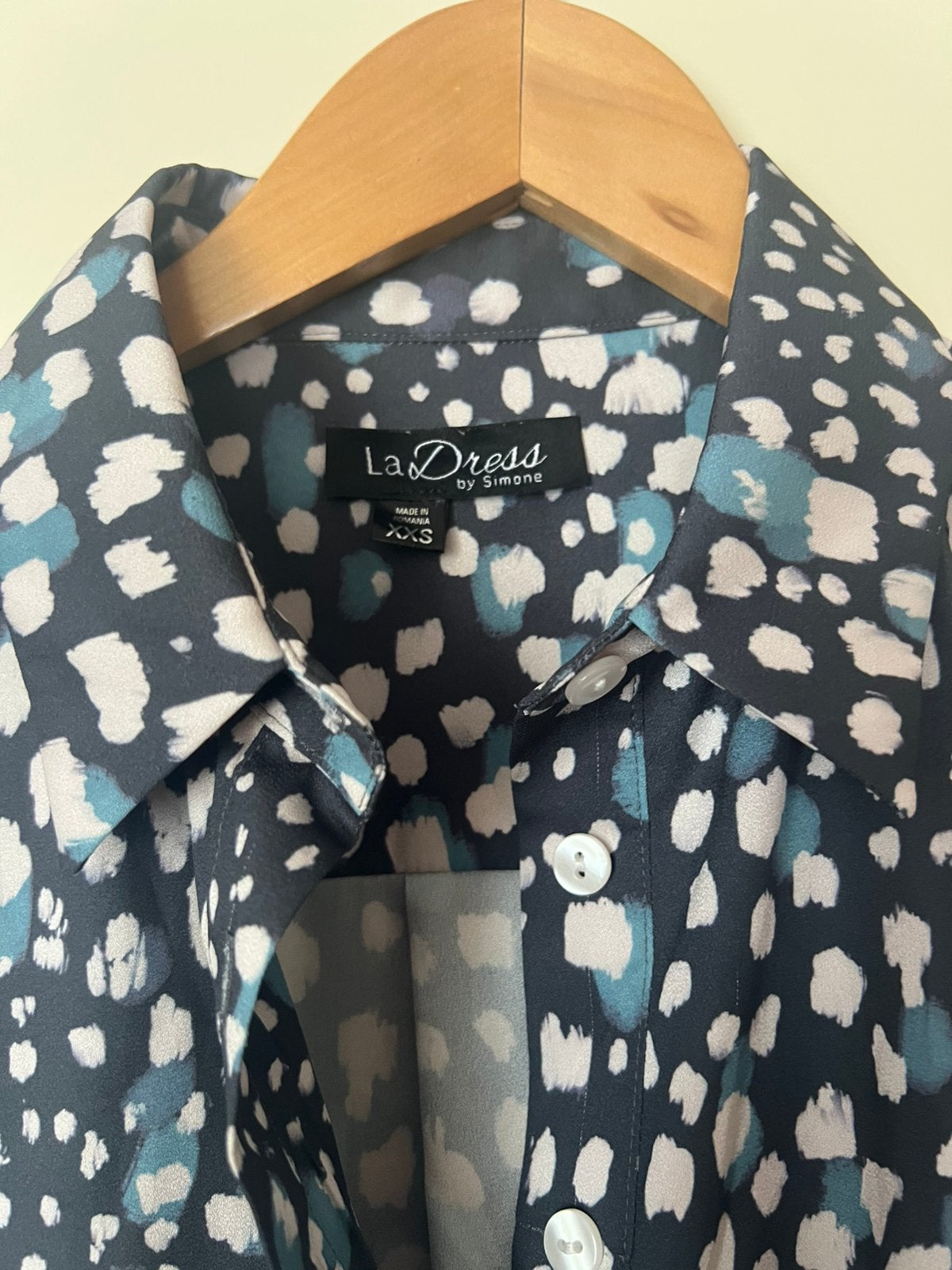 La Dress by Simone mooie blouse/ maat xxs, Kleding | Dames, Verzenden, Zo goed als nieuw, Maat 34 (XS) of kleiner, Meerkleurig