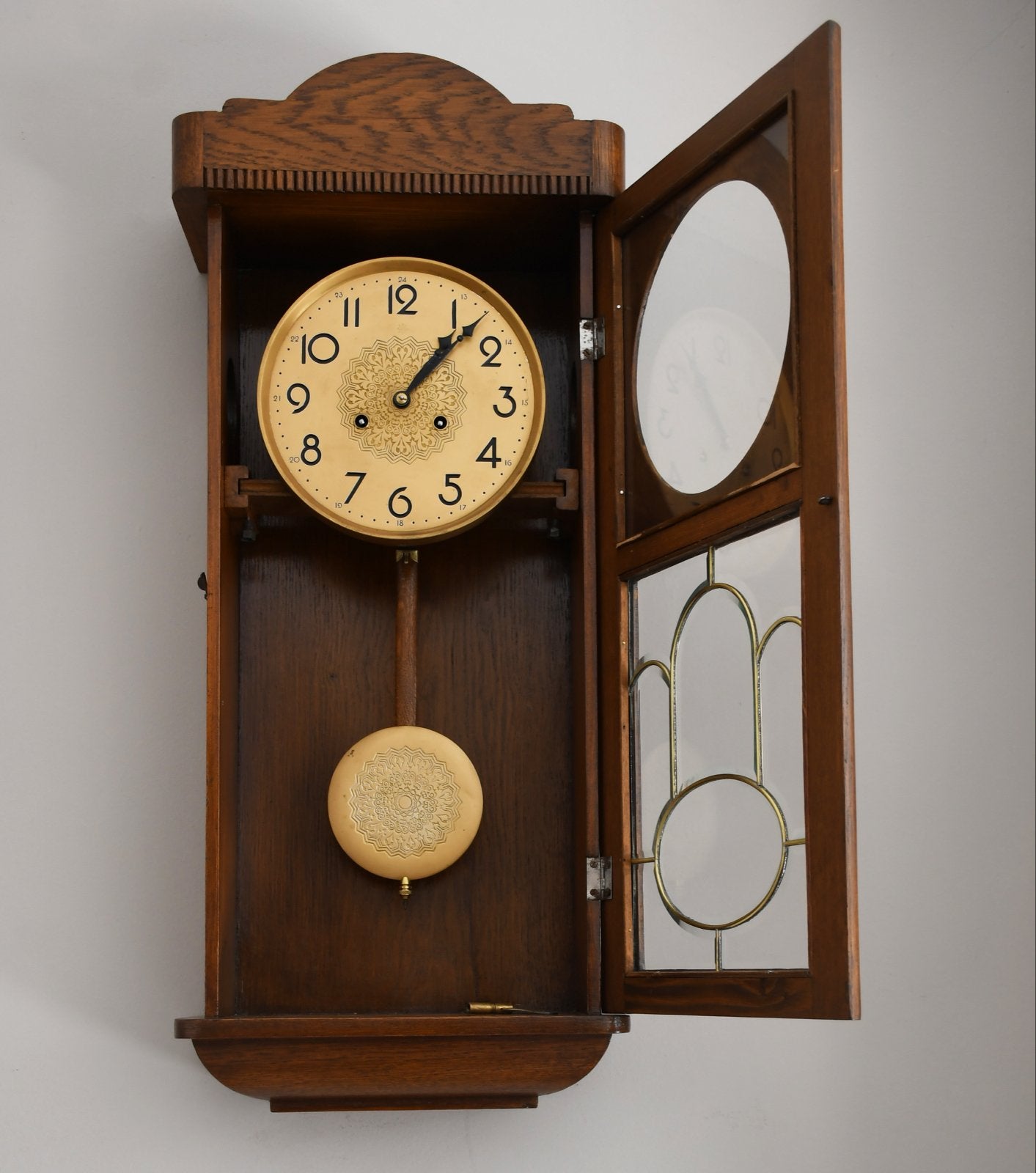 Antieke Junghans Bakregulateur Wandklok, Ophalen