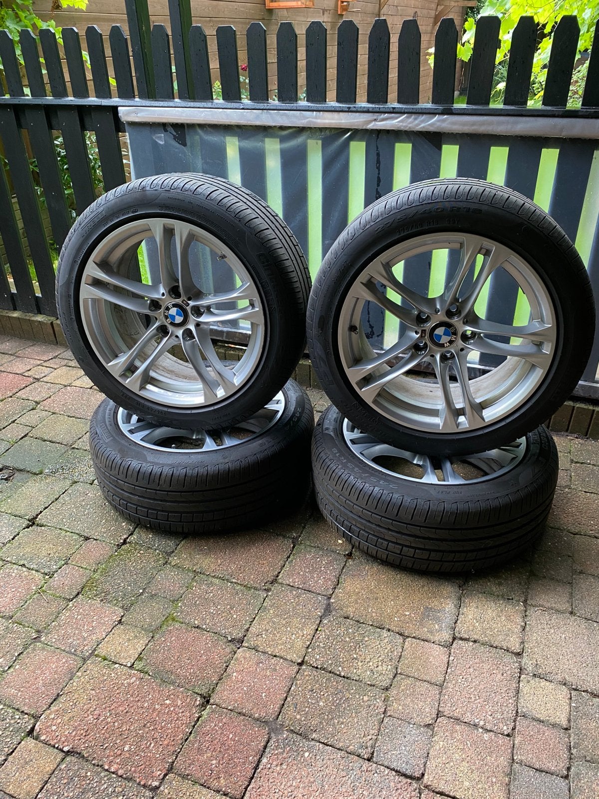 Orginele Breedset BMW F10/F11 velgen 18inch met runflat…, 18 inch, Velg(en), Ophalen of Verzenden, Zomerbanden