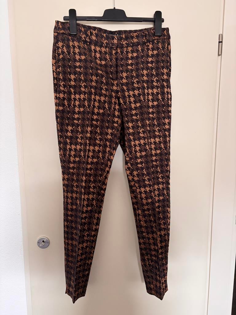 Bruingeblokte broek maart 38, Kleding | Dames, Maat 38/40 (M), Bruin, Ophalen of Verzenden, Zo goed als nieuw
