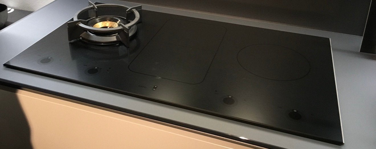 Atag inductie kookplaat 90 cm met wokbrander IGT9472MBB zgan, Ophalen of Verzenden, Zo goed als nieuw, Inbouw, Inductie