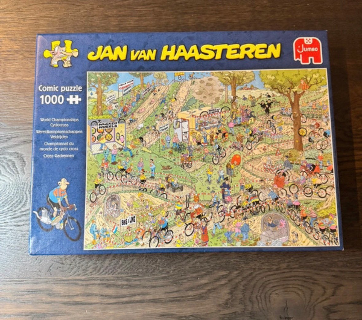 Puzzel Jan van Haasteren Wereldkampioenschappen Veldrijden”, Ophalen of Verzenden, 500 t/m 1500 stukjes, Zo goed als nieuw