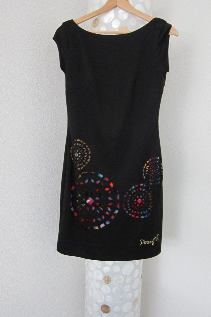 Desigual jurk met lage rug maat s zwart, Zwart, Zo goed als nieuw, Merkfreak@ziggo.nl, Ophalen of Verzenden