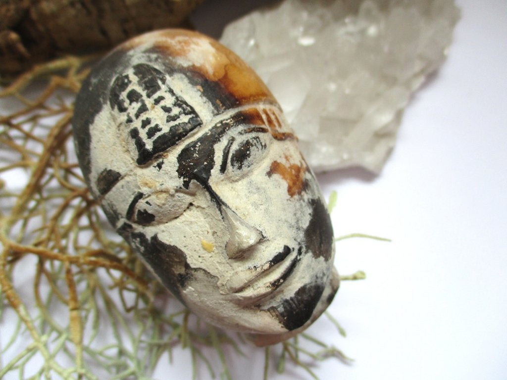'antiek' - oud stenen hoofd uit Egypte, Ophalen of Verzenden, Gebruikt