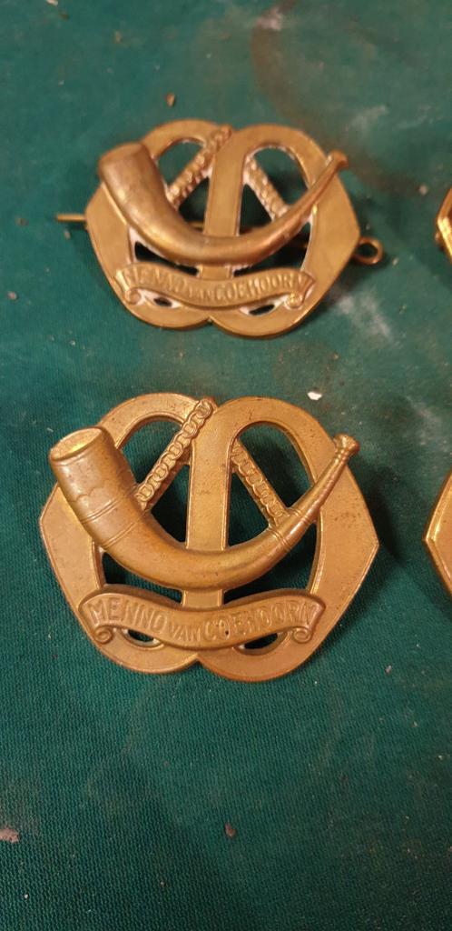 millitaire emblemen 5 stuks messing, Ophalen of Verzenden
