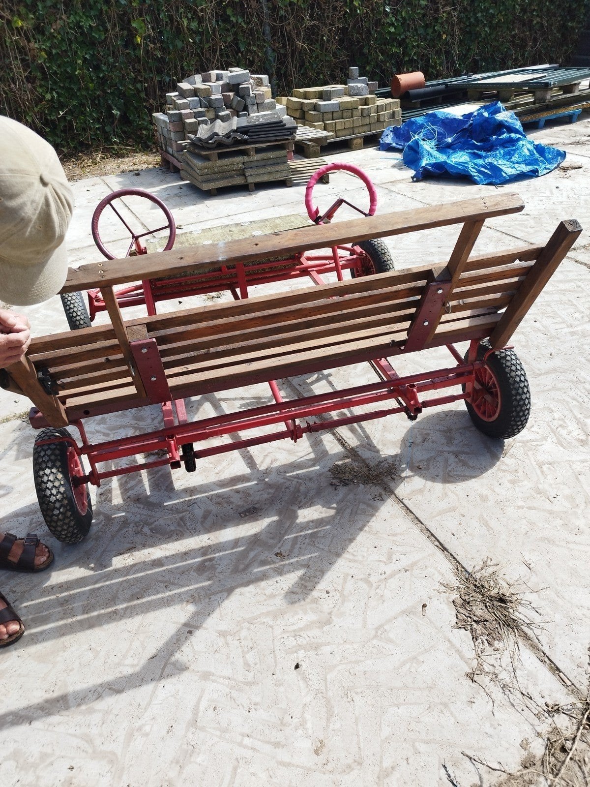 Stevige duo skelter met nieuwe banden, Fietsen en Brommers, Ophalen of Verzenden, Gebruikt, Bagagekar, 40 tot 60 kg