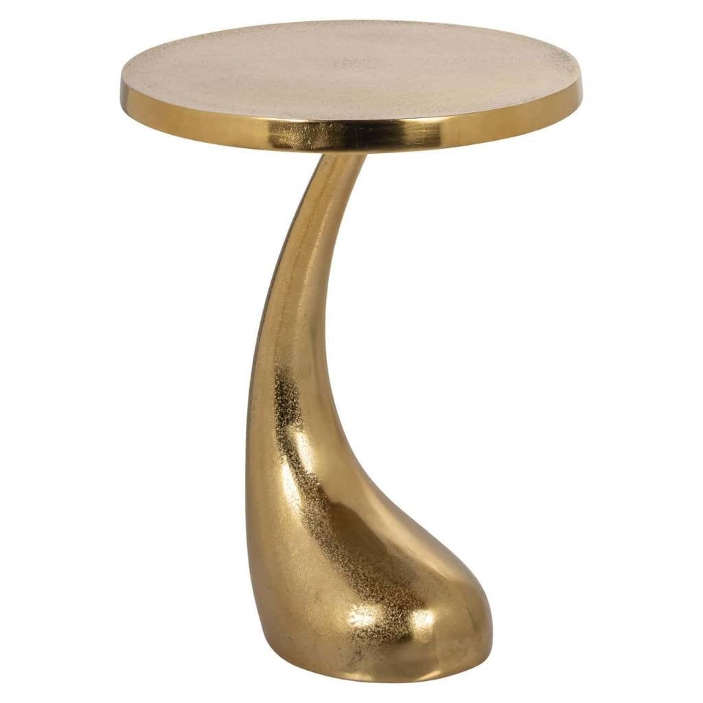 Richmond bijzettafel Dolphin goud, Huis en Inrichting, Tafels | Bijzettafels, 45 tot 60 cm, Minder dan 55 cm, Metaal of Aluminium