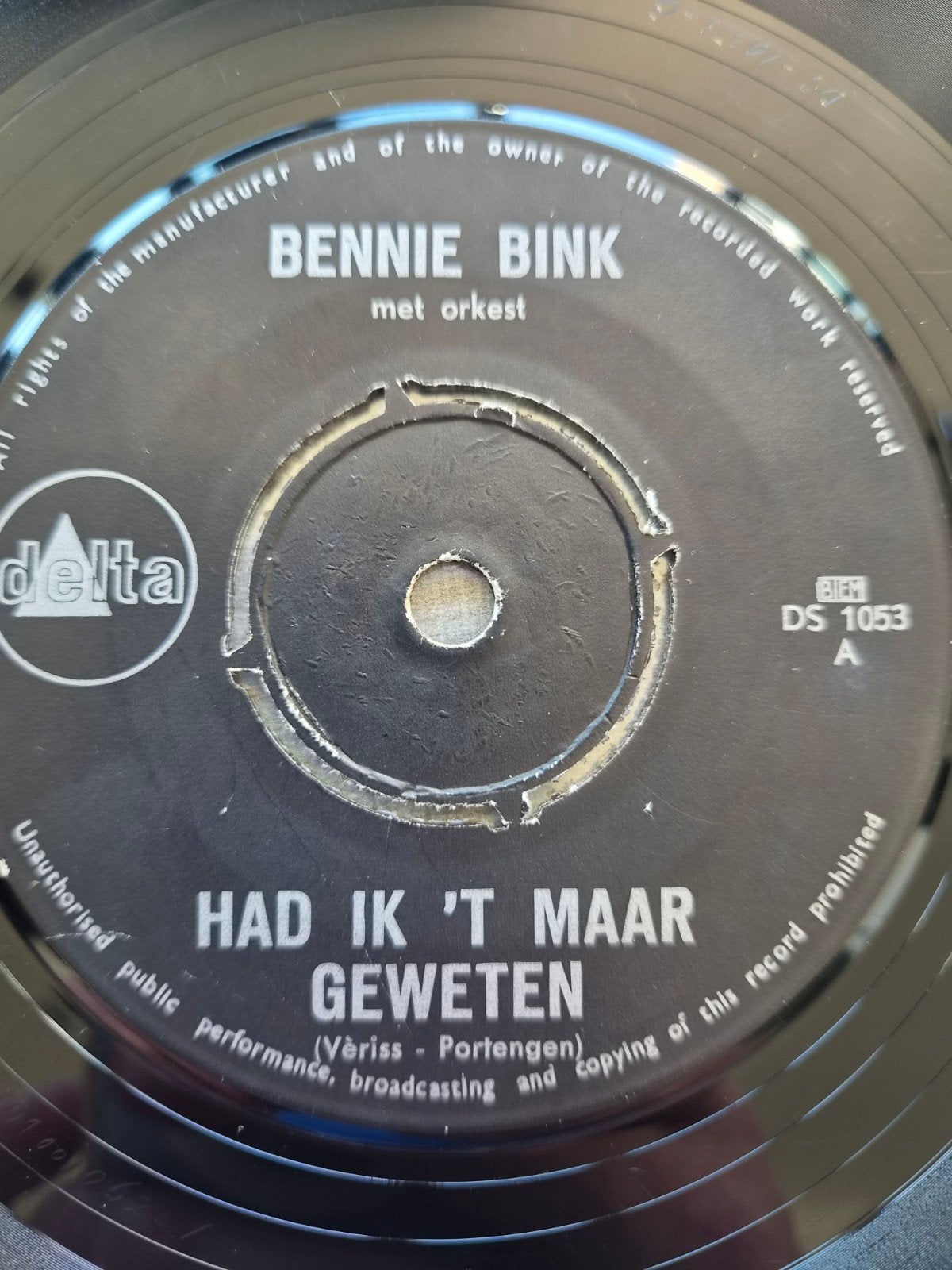 zeldzame oude piraten single van Bennie Bink had ik 't maar, Ophalen of Verzenden, Gebruikt, 7 inch, Overige genres