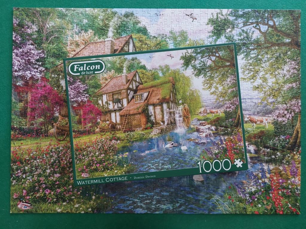 Falcon Puzzel "Watermill Cottage" 1000 stukjes, Ophalen of Verzenden, 500 t/m 1500 stukjes, Zo goed als nieuw