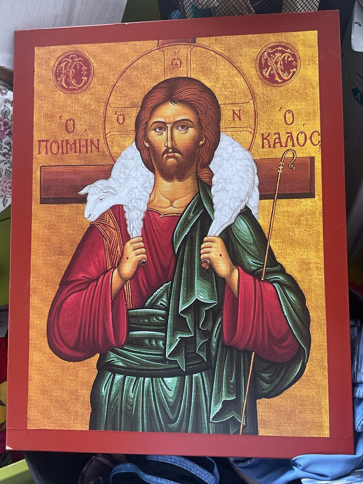 Set van 3 religieuze iconen: Jezus, Maria en Christus, Ophalen of Verzenden, Nieuw