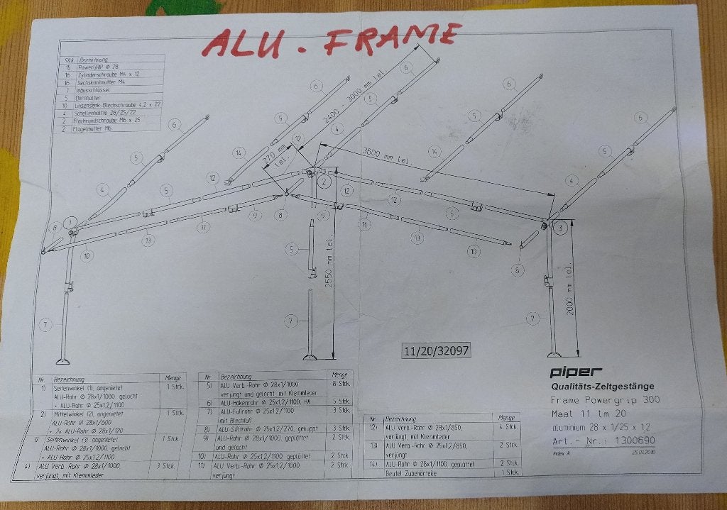 aluminium frame voortent, Caravans en Kamperen, Ophalen, Zo goed als nieuw
