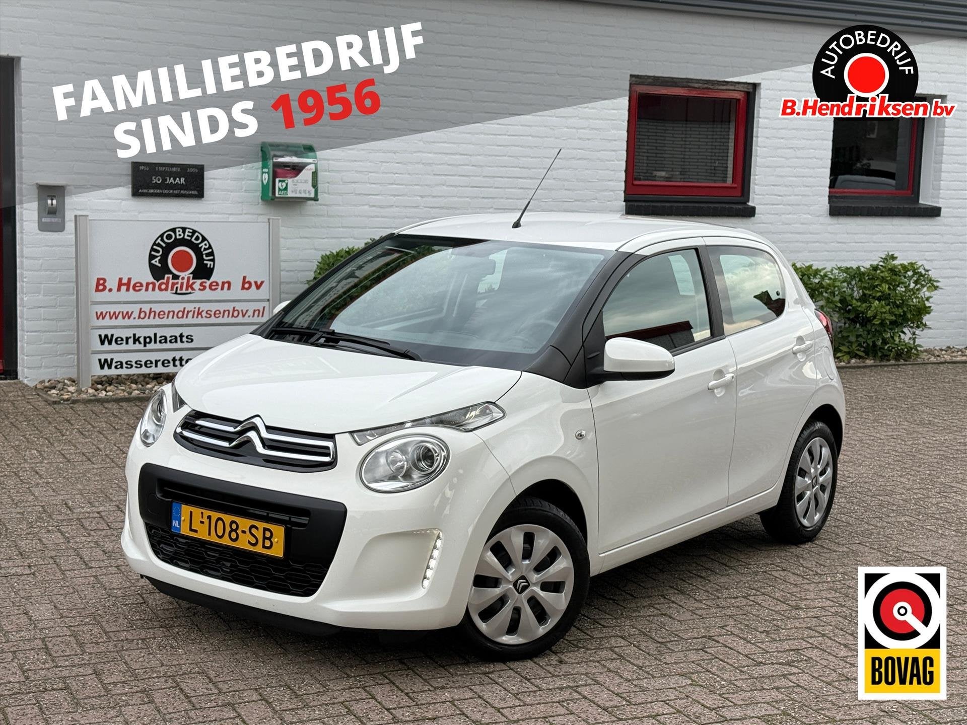 Citroen C1 1.0 VTi 72PK 5D Feel/ Airco/ Bluetooth/ Centrale, Auto's, Dealer onderhouden, Stof, Gebruikt, 4 stoelen