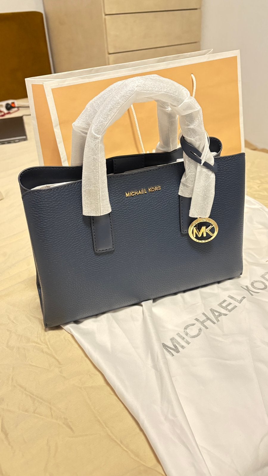 Mickael Kors Draagtas Mel helemaal nieuw met label, Ophalen of Verzenden, Nieuw, Blauw, Handtas
