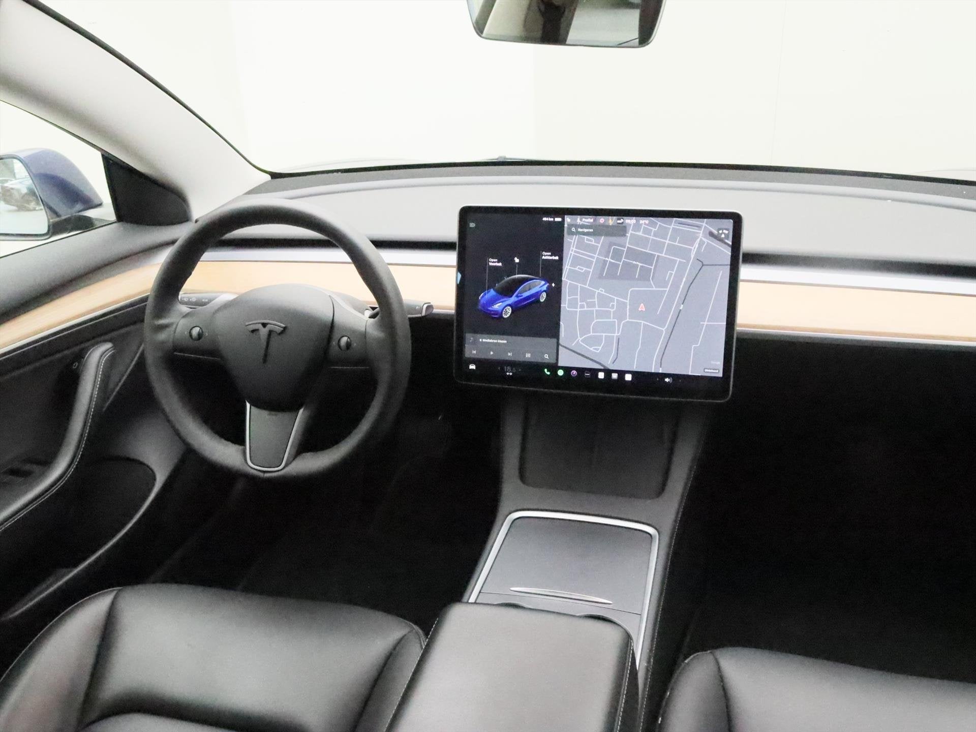 Tesla Model 3 Long-Range AWD 351pk 75 kWh 92.4% SoH FACELIFT, Auto's, Automaat, Gebruikt, Zwart, Blauw