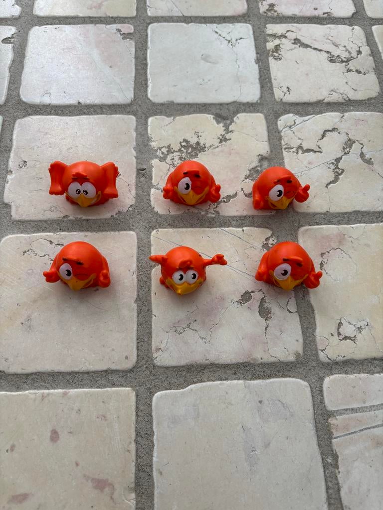 Set van 6 C1000 geluksvogeltjes /speeltjes piep vogels!, Ophalen of Verzenden, Zo goed als nieuw