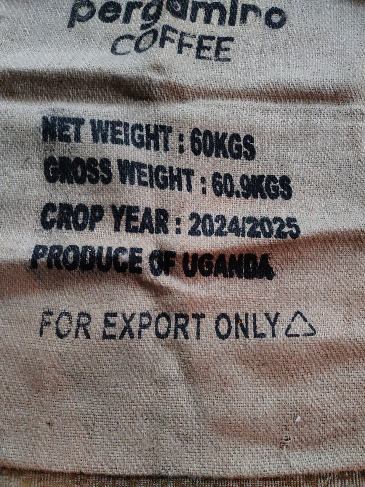 Originele Grote Jute coffeezak uit Oeganda, Ophalen of Verzenden