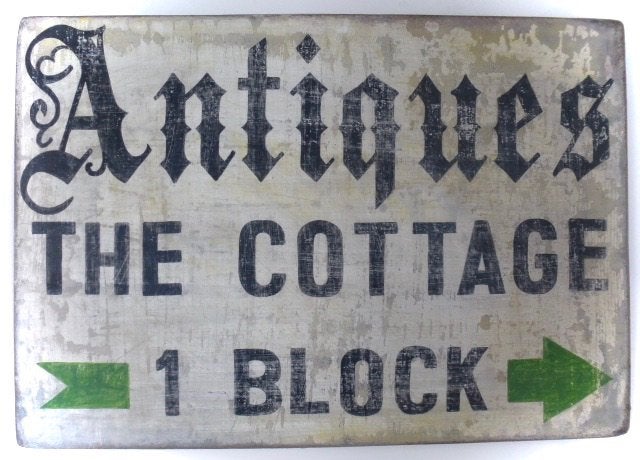Handgeschilderd reclamebord/paneel/antiek/cottage/industreel, Reclamebord, Ophalen of Verzenden, Zo goed als nieuw, B6