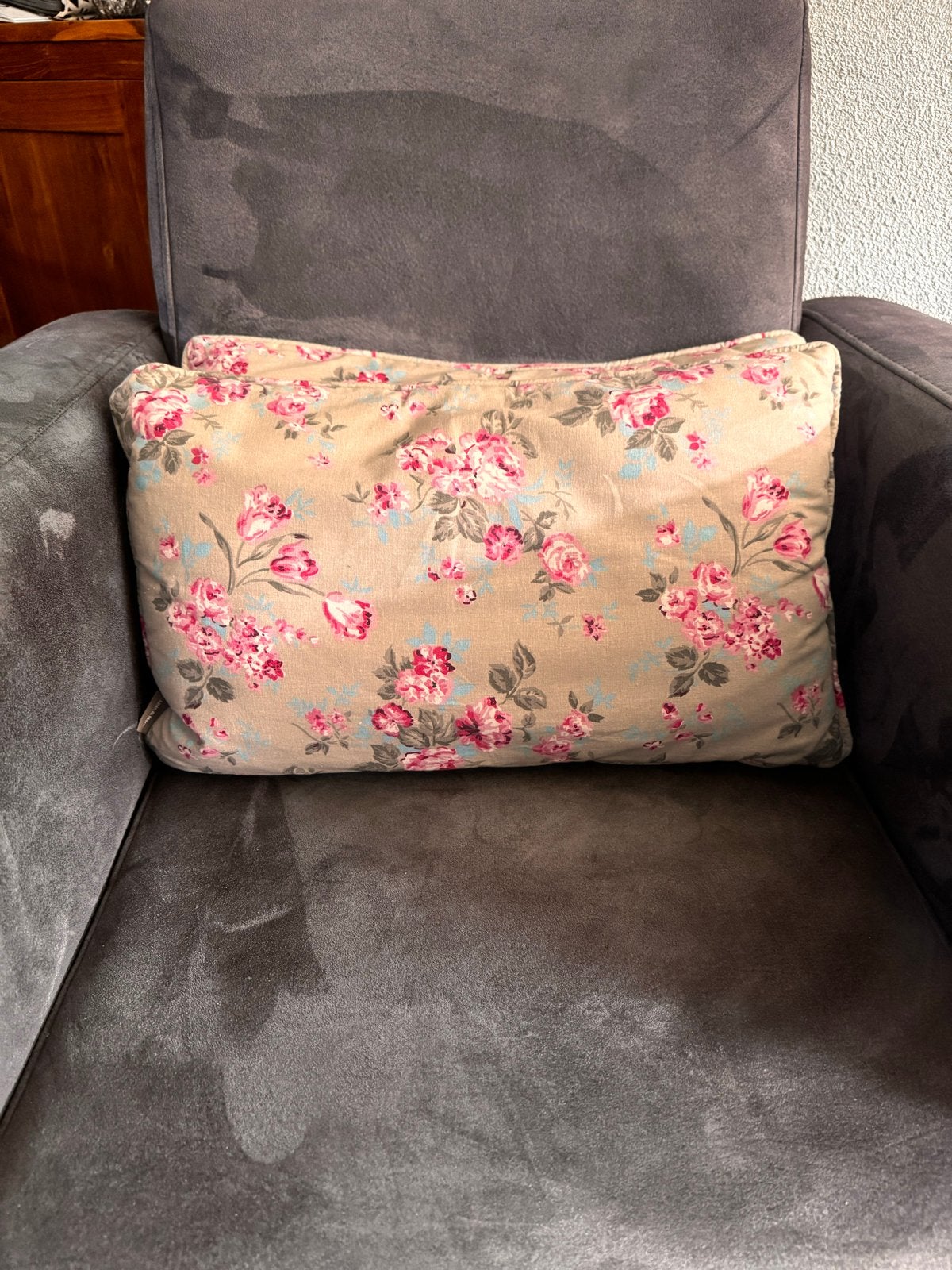2 stuks Sierkussen met bloemenprint 25x45 cm, Overige merken, Meerkleurig, Met print, Nieuw