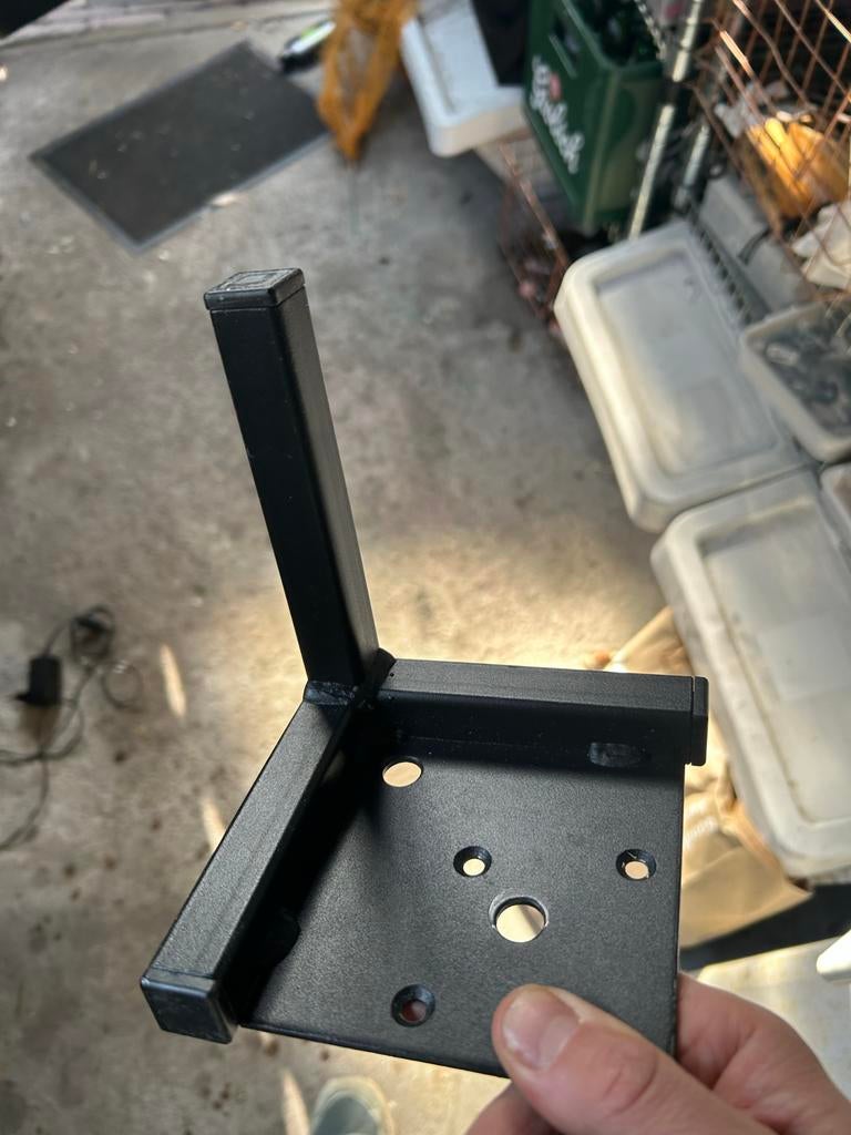 4x Zwarte stalen meubelpoten - 15 cm hoog, Ophalen of Verzenden, Nieuw, Metaal, Tafelpoot