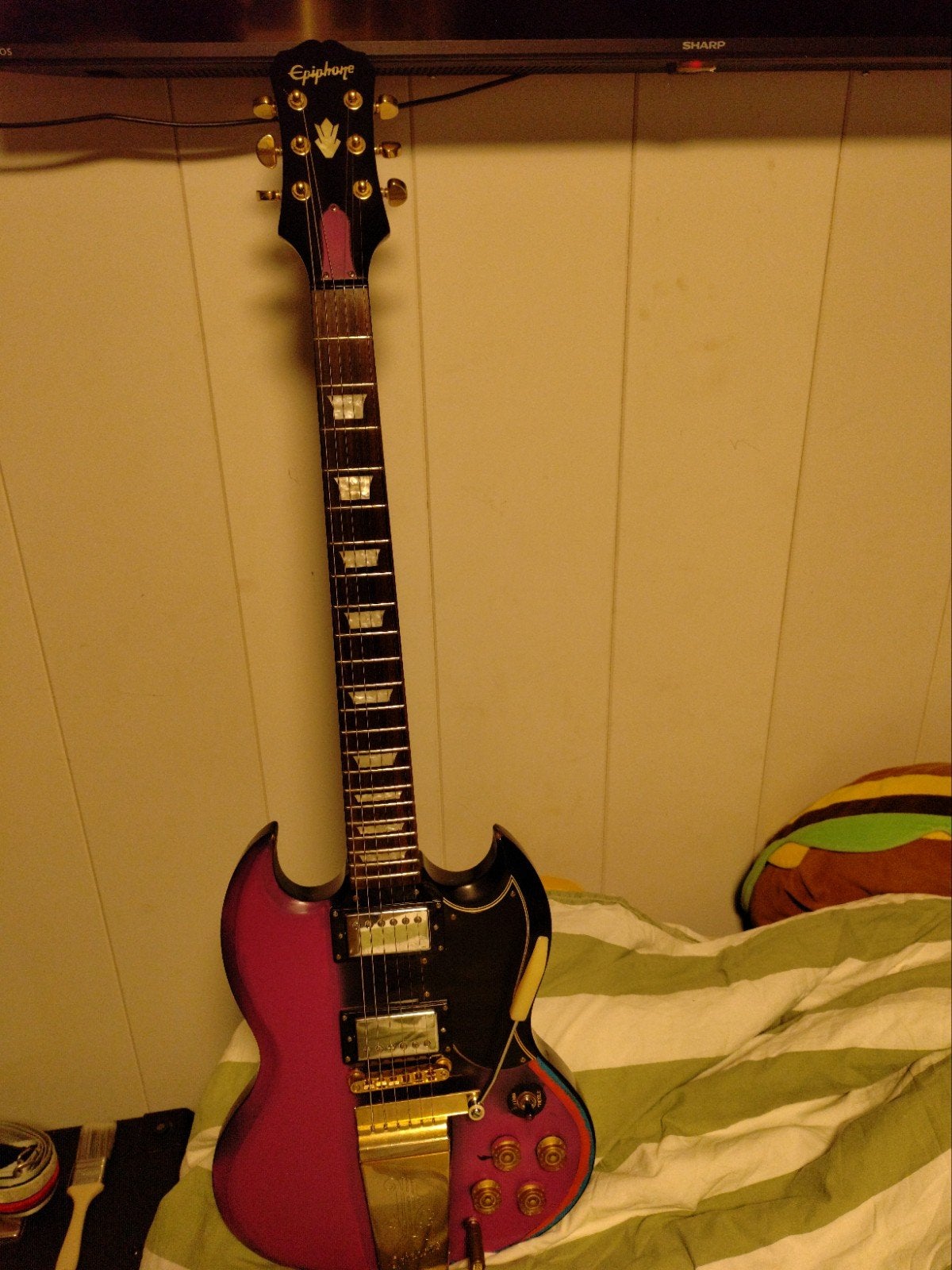 Epiphone Custom Shop G-400 2010 met Gibson Burstbucker pro, Muziek en Instrumenten, Ophalen of Verzenden, Gebruikt, Solid body