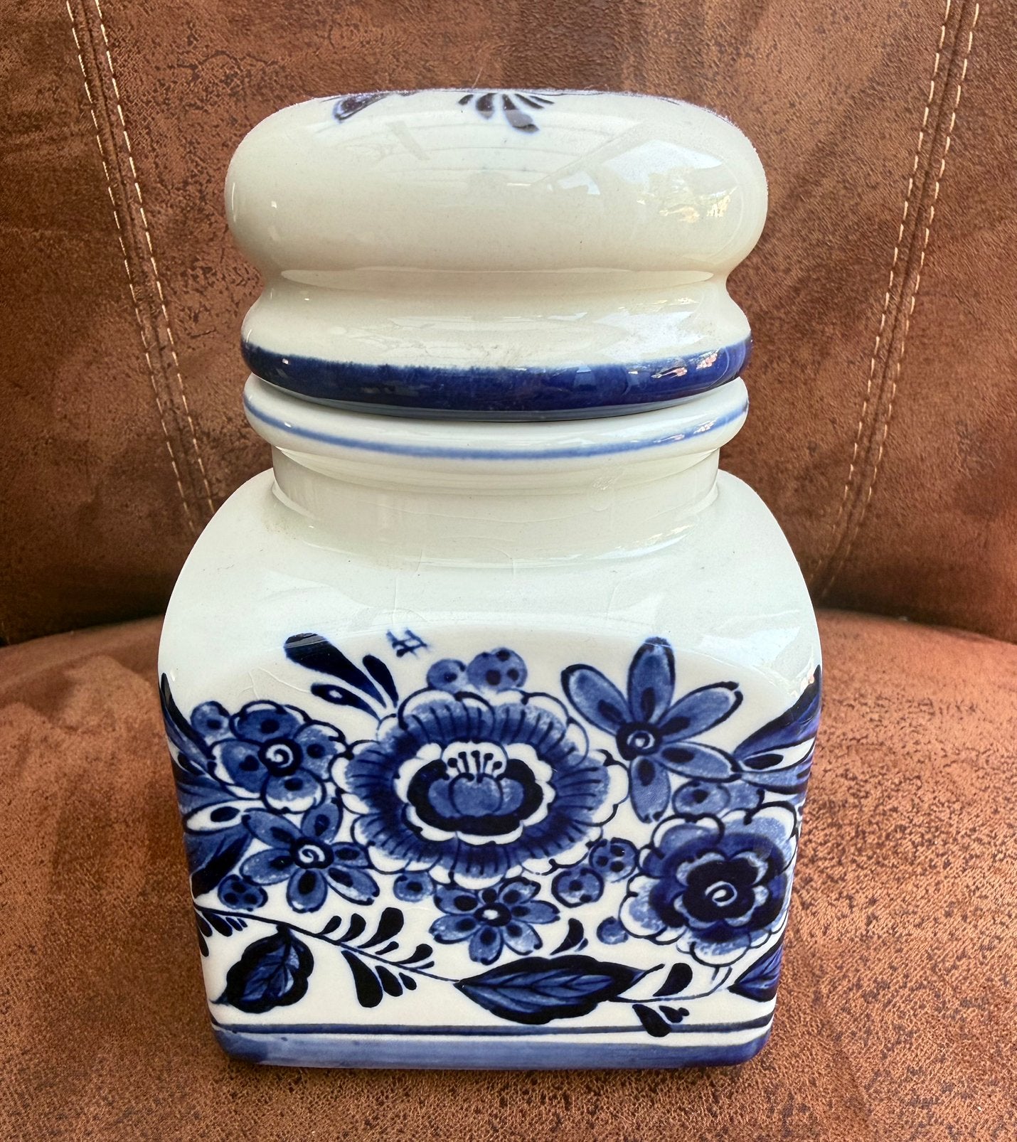 Delfts blauw voorraadpotje, Ophalen of Verzenden
