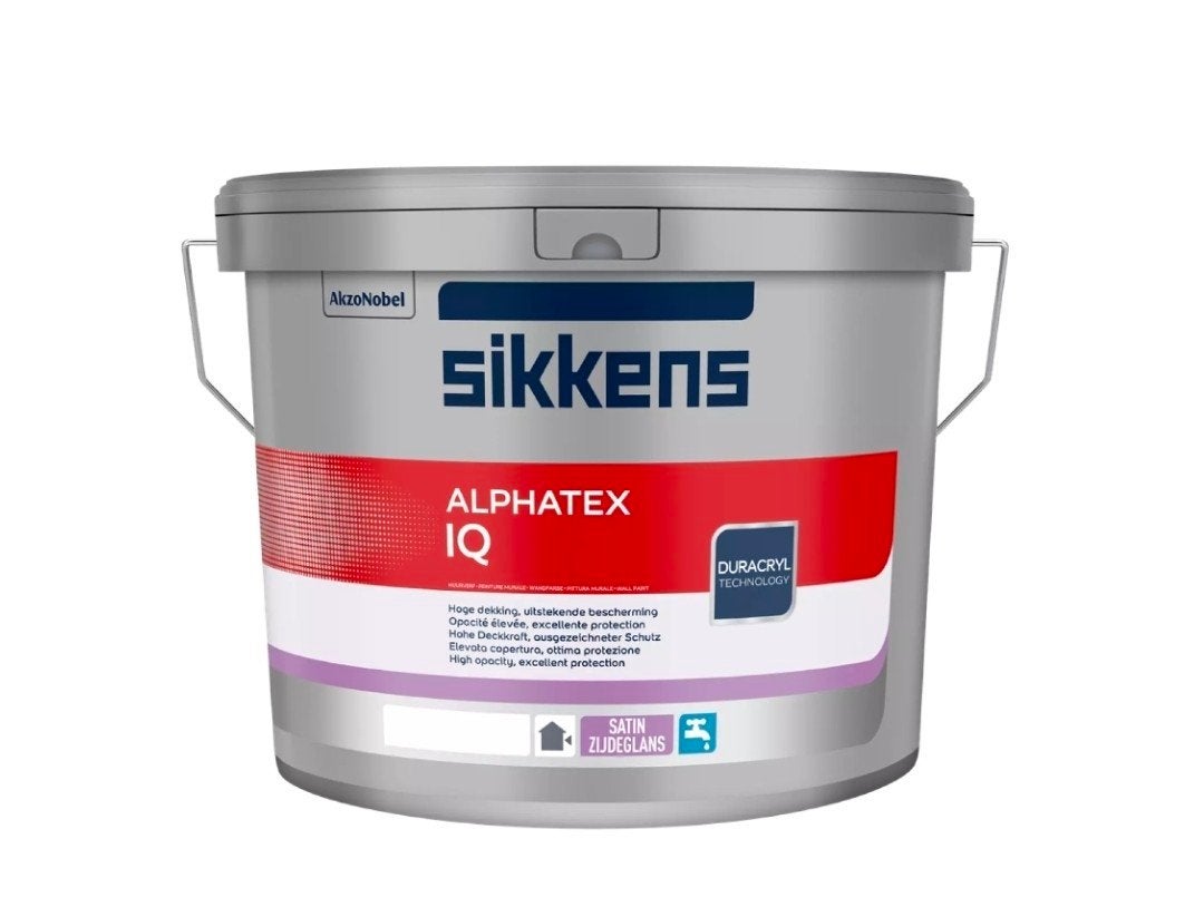 Sikkens Alphatex IQ  wit  5 liter, Ophalen of Verzenden, Nieuw, Wit