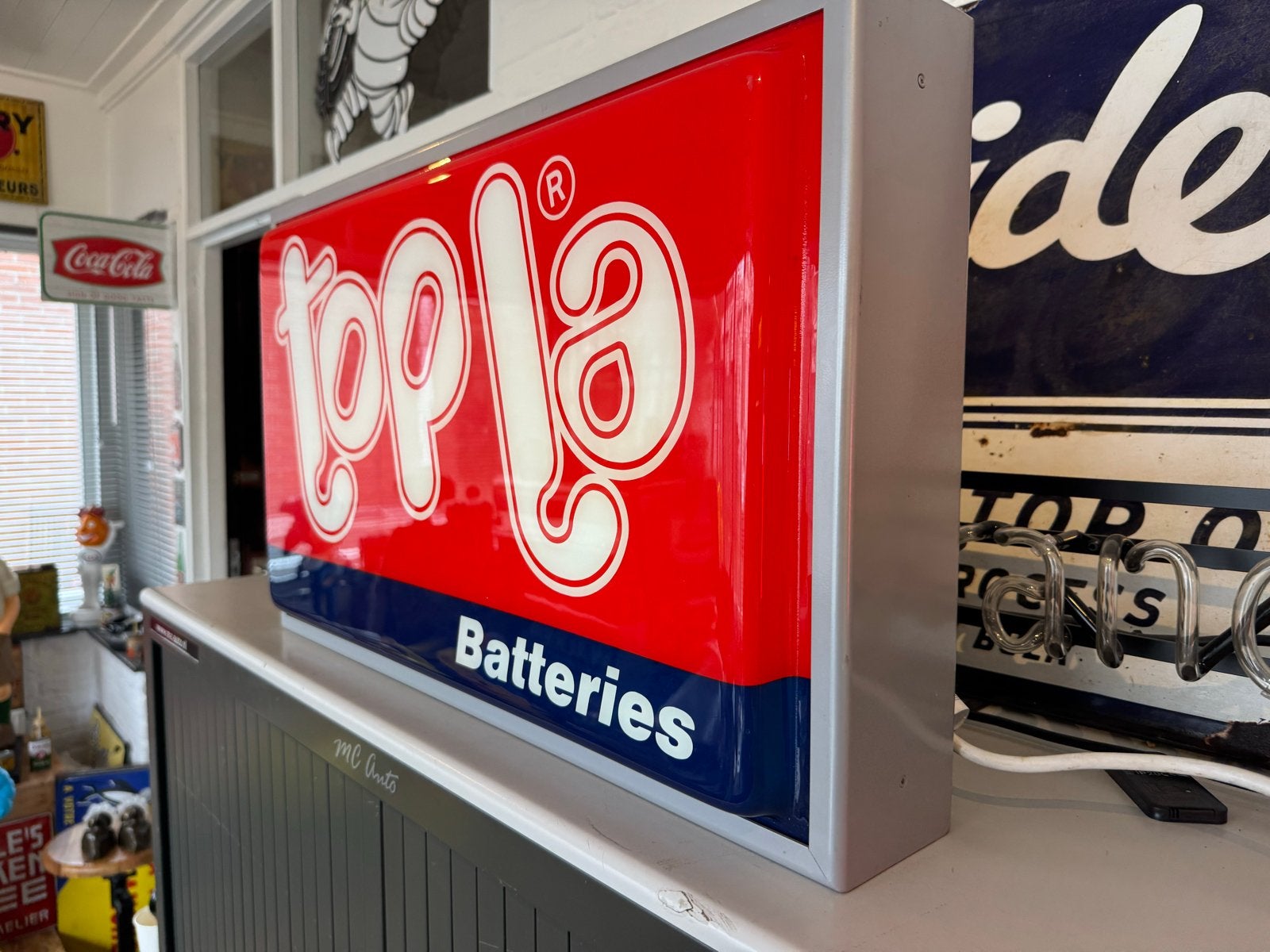 Topla Accu Lichtbak - Reclamebord, Ophalen, Gebruikt, ., Lichtbak of (neon) lamp