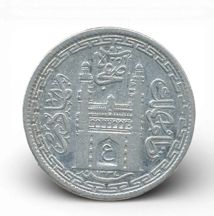 Hyderabad (India) 4 Annas 1905-1911, Ophalen of Verzenden, Zuid-Azië, Losse munt, Zilver