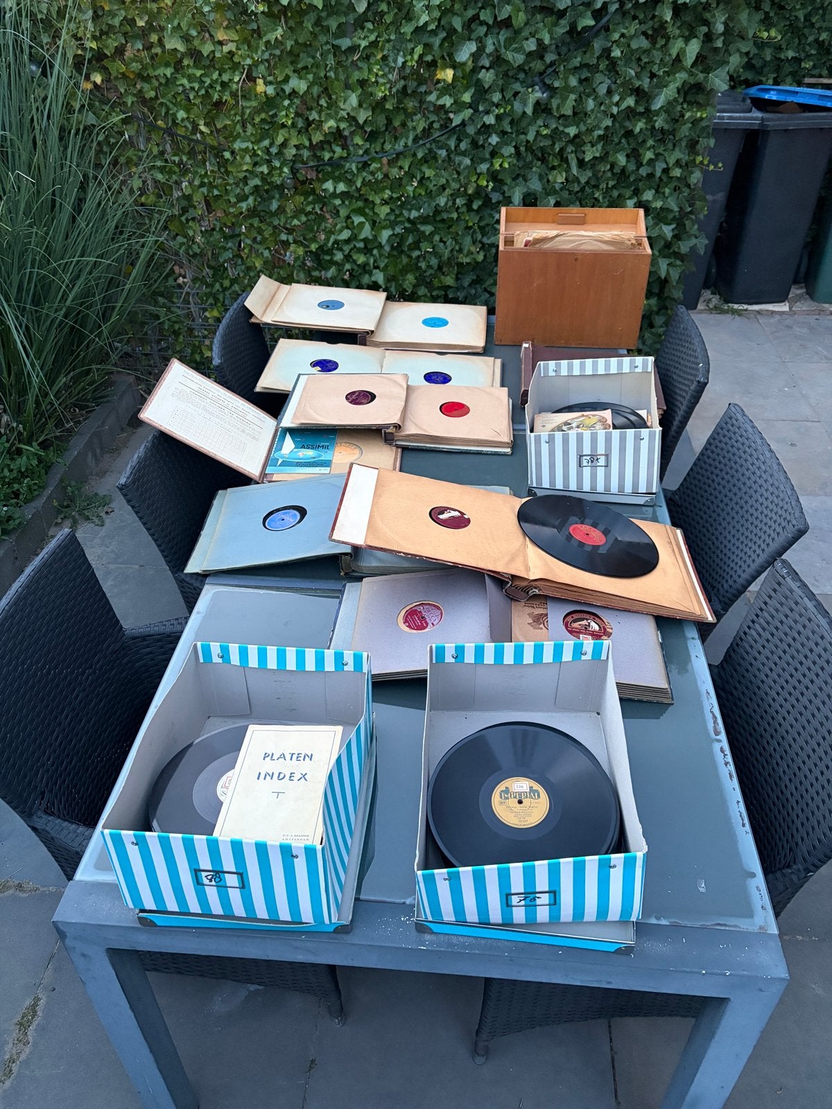 Grote collectie vintage 78 toeren platen (schellak), Ophalen, Overige genres, Gebruikt, 10 inch