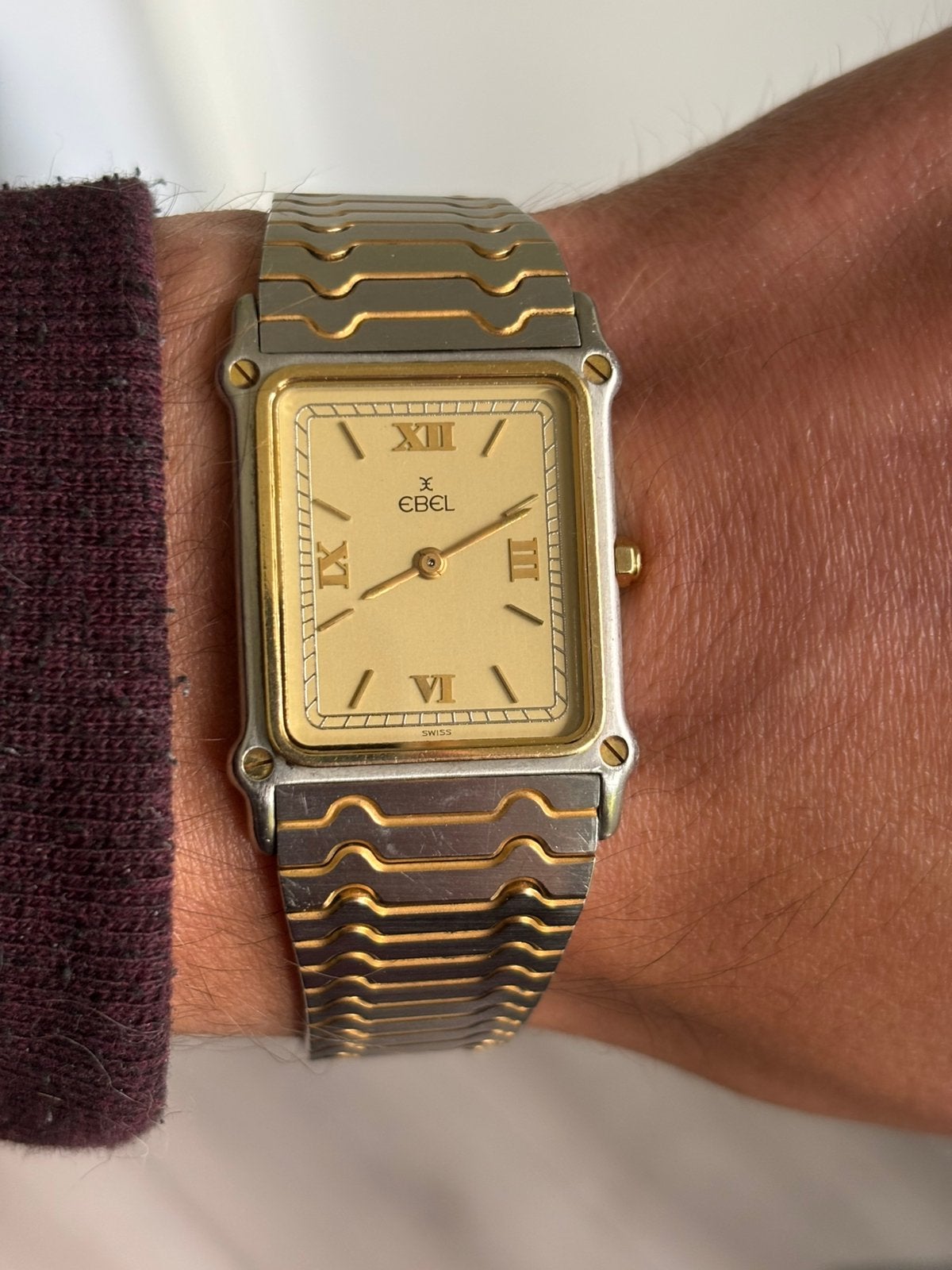Zeldzame ebel tank rectangular jumbo vintage horloge, Sieraden, Tassen en Uiterlijk, Ophalen of Verzenden, Polshorloge, Overige merken