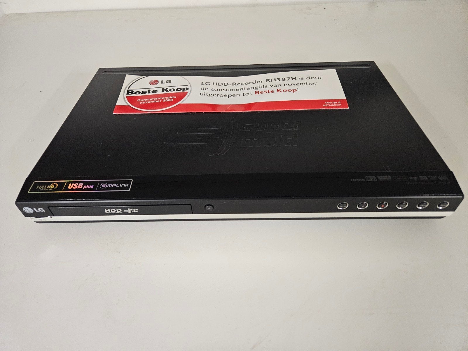 LG HDD-Recorder RH387H in nieuwstaat, Met harddisk, Dvd-recorder, Ophalen of Verzenden, Zo goed als nieuw