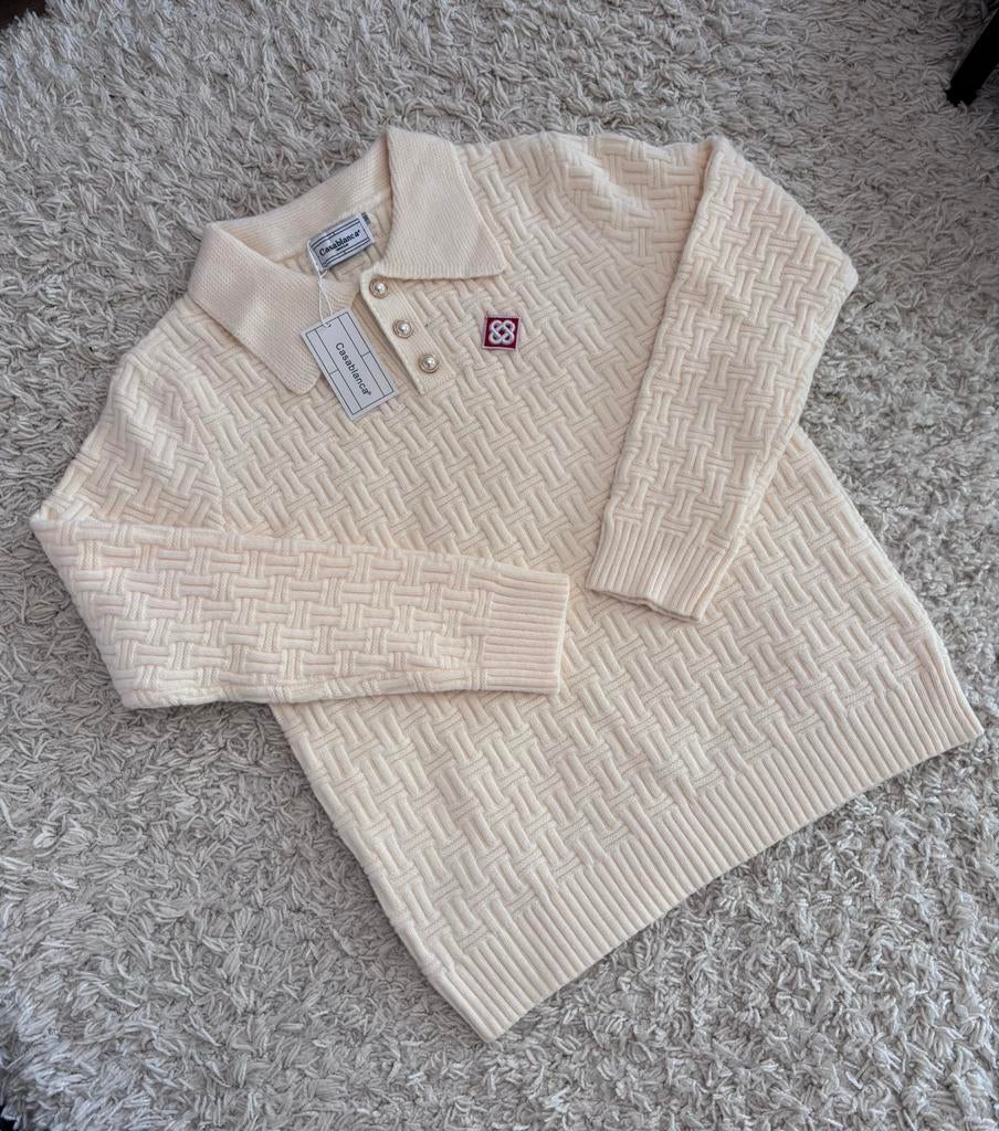 Casablanca quarter zip - wit - nieuw - M, Kleding | Heren, Truien en Vesten, Ophalen of Verzenden, Nieuw, Maat 48/50 (M), Wit