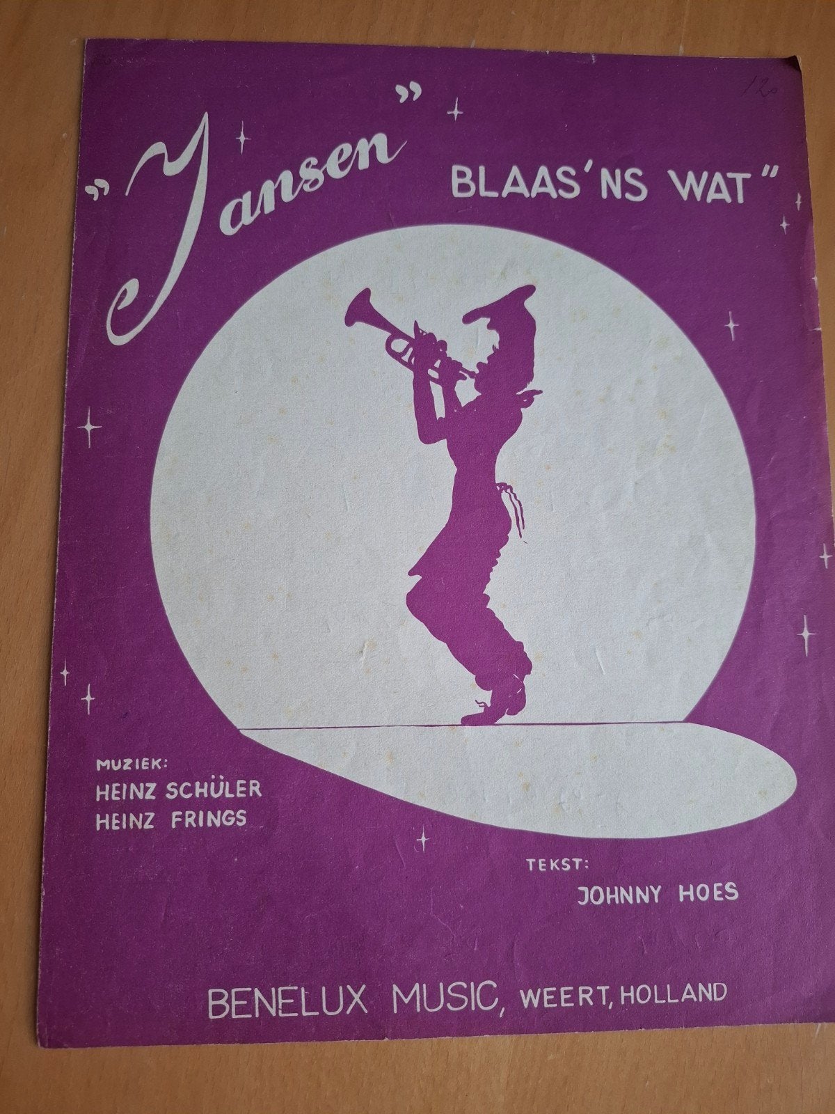 Bladmuziek "Jansen" Blaas 'ns wat", Muziek en Instrumenten, Bladmuziek, Ophalen of Verzenden, Gebruikt