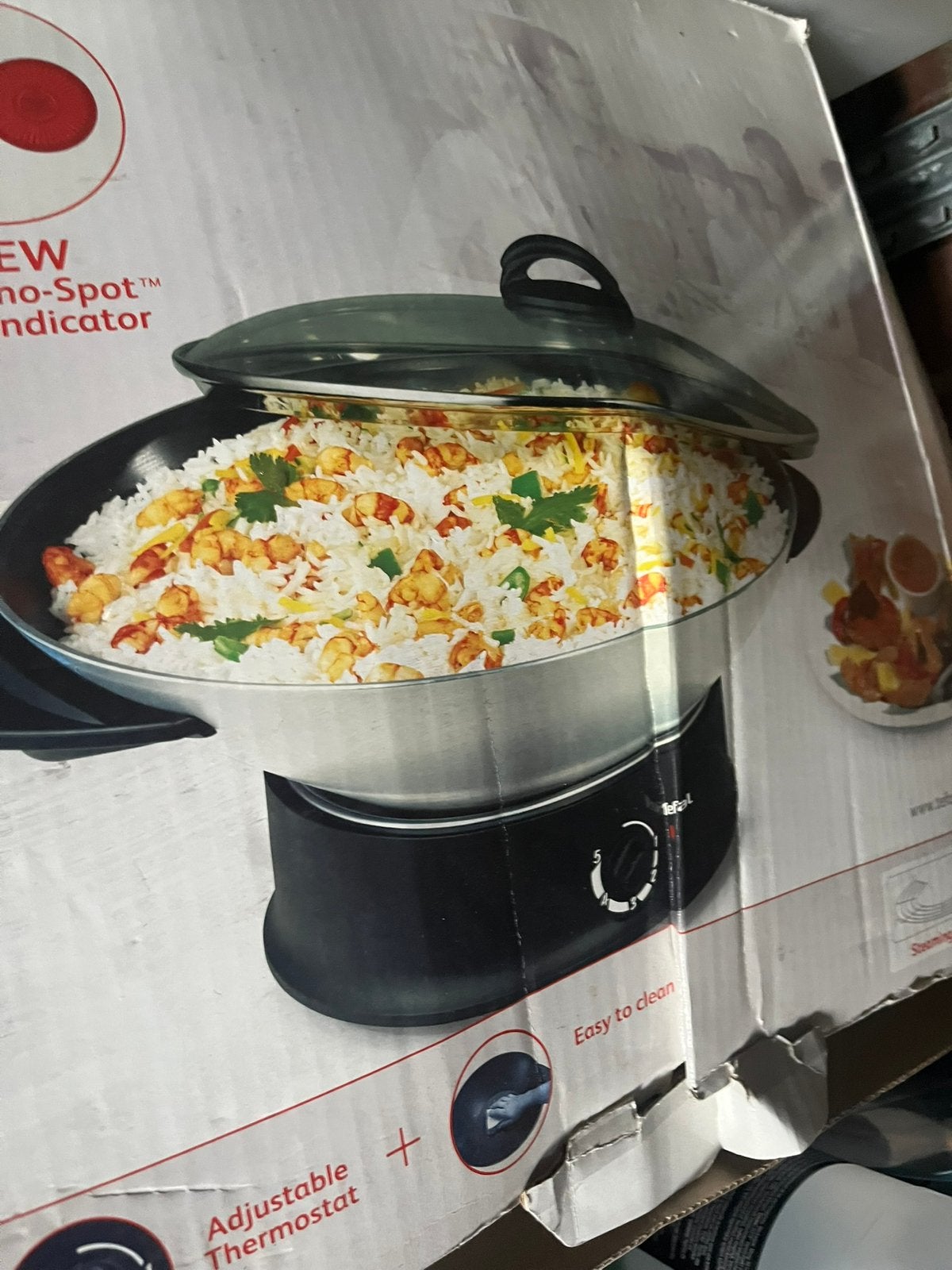 Wok tefal, Ophalen of Verzenden, Zo goed als nieuw, 4 t/m 7 personen