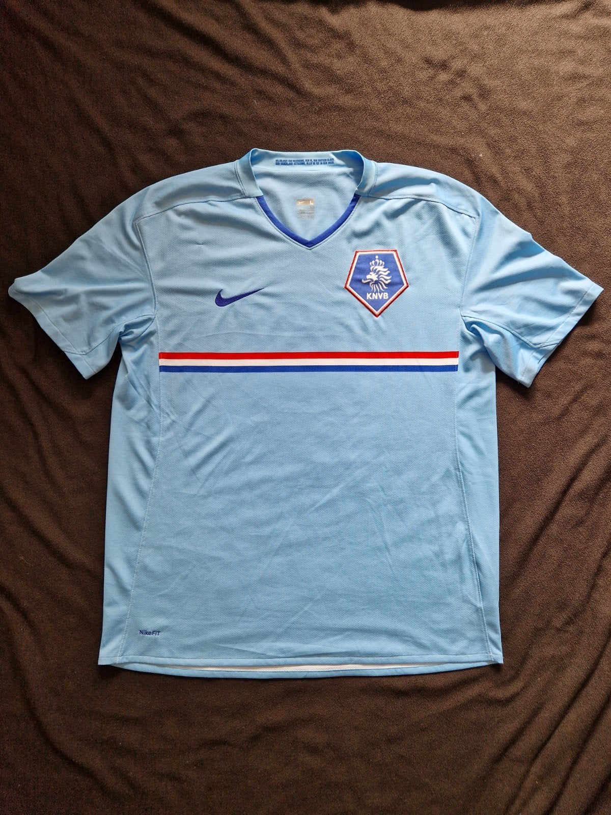 Nederlands elftal shirt KNVB Oranje 2008, Maat 52/54 (L), Blauw, Nike, Ophalen of Verzenden