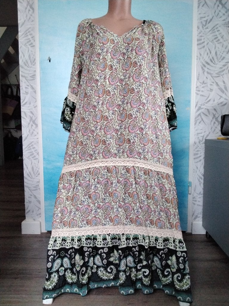Ibiza style jurk maat 42 nieuw paisley, Meerkleurig, Maat 42/44 (L), Nieuw, Ophalen of Verzenden