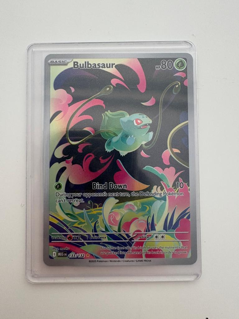 Bulbasaur (MEG 133) - pokemon card ENG, Hobby en Vrije tijd, Verzamelkaartspellen | Pokémon, Ophalen of Verzenden, Zo goed als nieuw
