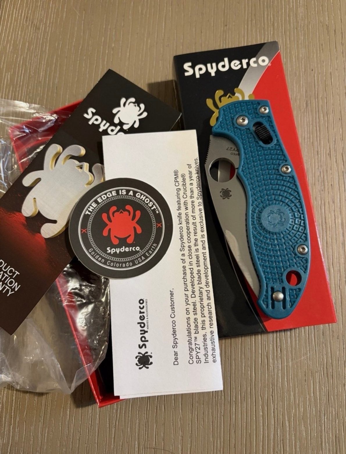 Spyderco manix 2, Caravans en Kamperen, Kampeergereedschap, Verzenden, Zo goed als nieuw