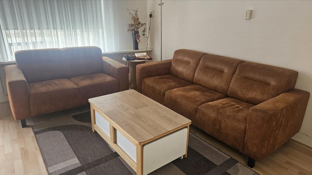 Salontafel met uitschuifbare kastjes, Ophalen, Gebruikt, 75 cm of meer, Rechthoekig