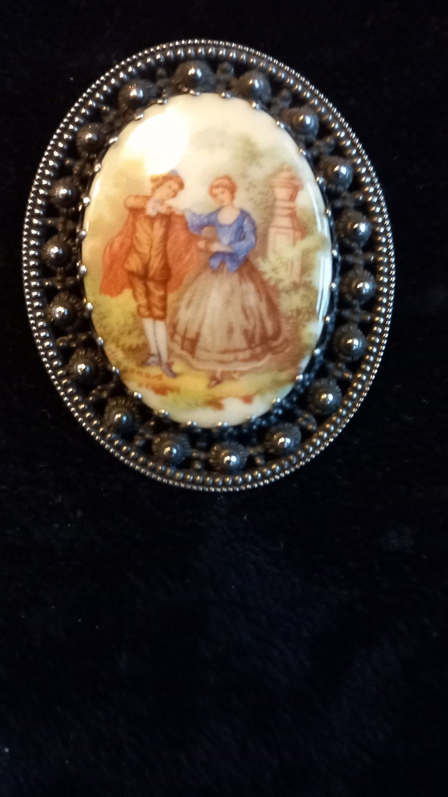 Originele Limoges shawlclip 5,5 cm x 4,5 cm, Sieraden, Tassen en Uiterlijk, Ophalen of Verzenden